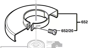 Capot de protection meuleuse angulaire réf. 2 605 510 125 BOSCH